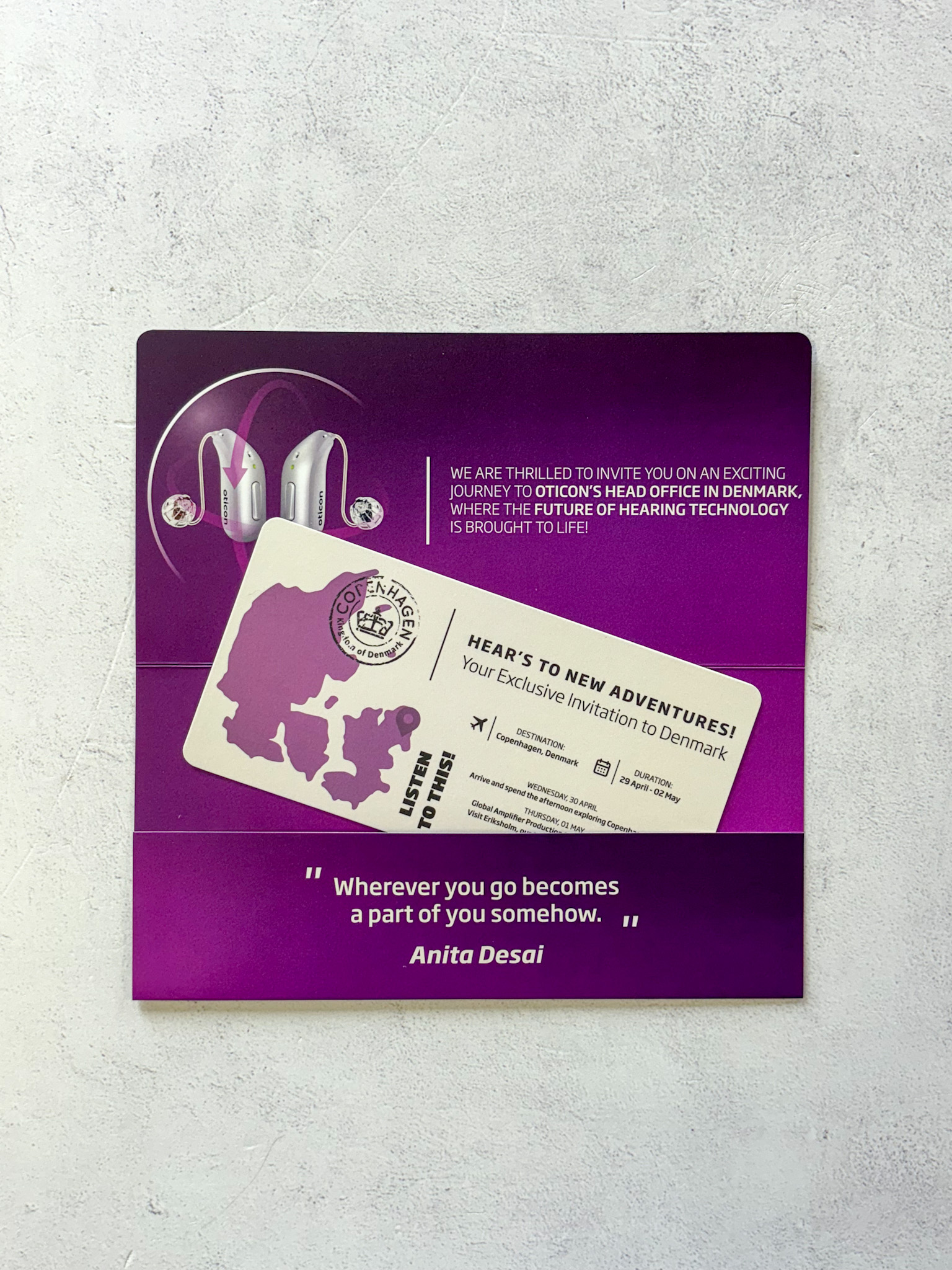 Hear We Go Travel Boarding Pass Stationery img 5344